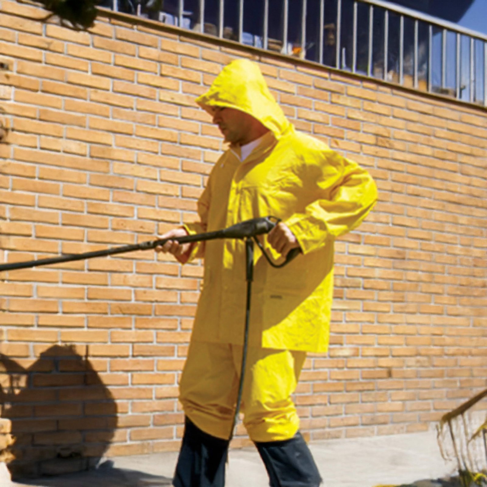 Traje de lluvia de PVC c/Pol Mod Jardinero (pant con pechera)